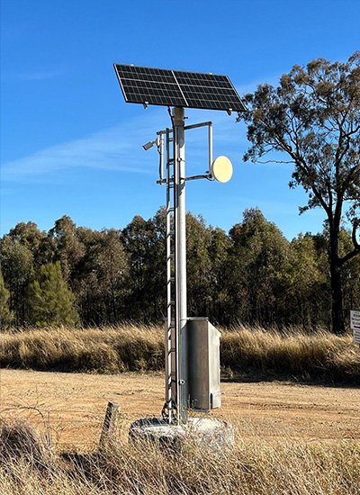 Remote Solar Tower Installation