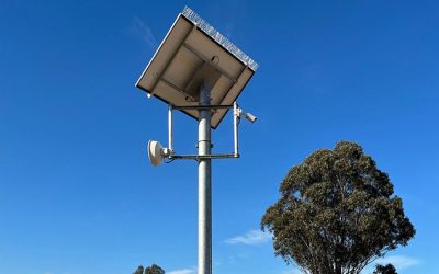 Remote Solar Tower Installation